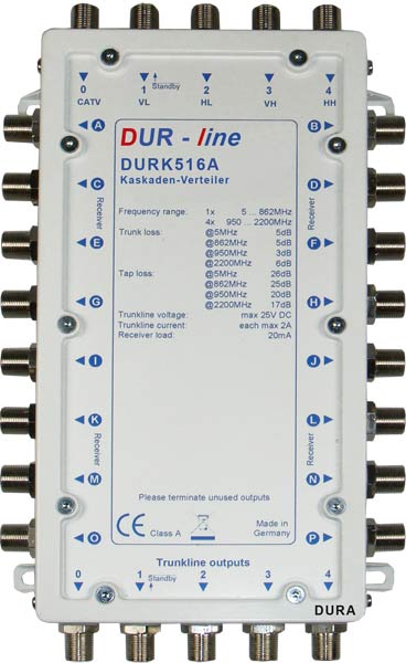 Passiver Kaskadenmultischalter MSPP516A mit 16 Ausg�ngen : zu verwenden mit Vorverst�rker 13140 und 13150