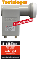 DUR-line Unicable LNB für 4 Teilnehmer in einer Leitung + 1 x zusätzlichen Legacy Ausgang. Testsieger Sehr gut DUR-line Unicable LNB für 4 Teilnehmer in einer Leitung + 1 x zusätzlichen Legacy Ausgang. Testsieger Sehr gut