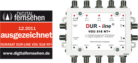 DUR-line VDU 518NT Uni-Ein-Kabel-System mit 1 Ableitung für bis zu 8 + 1 Teilnehmer DUR-line VDU 518NT Uni-Ein-Kabel-System mit 1 Ableitung für bis zu 8 + 1 Teilnehmer