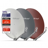 DUR-line Select 60/65 Alu Sat-Schüssel hellgrauVollaluminium-Spiegel 60x65cm 