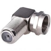 F-Winkelbuchse auf F-Stecker - Adapter 