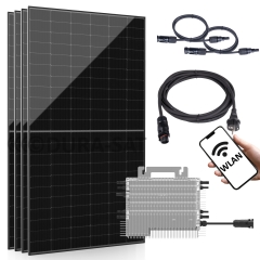 Balkonkraftwerk 2000W/2000Wp FB + 5m Kabel - Mini-PV-Anlage 5m Schutzkontakt Kabel