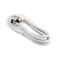TV Kabel weiss 1,5m Winkel - TV Anschlusskabel 