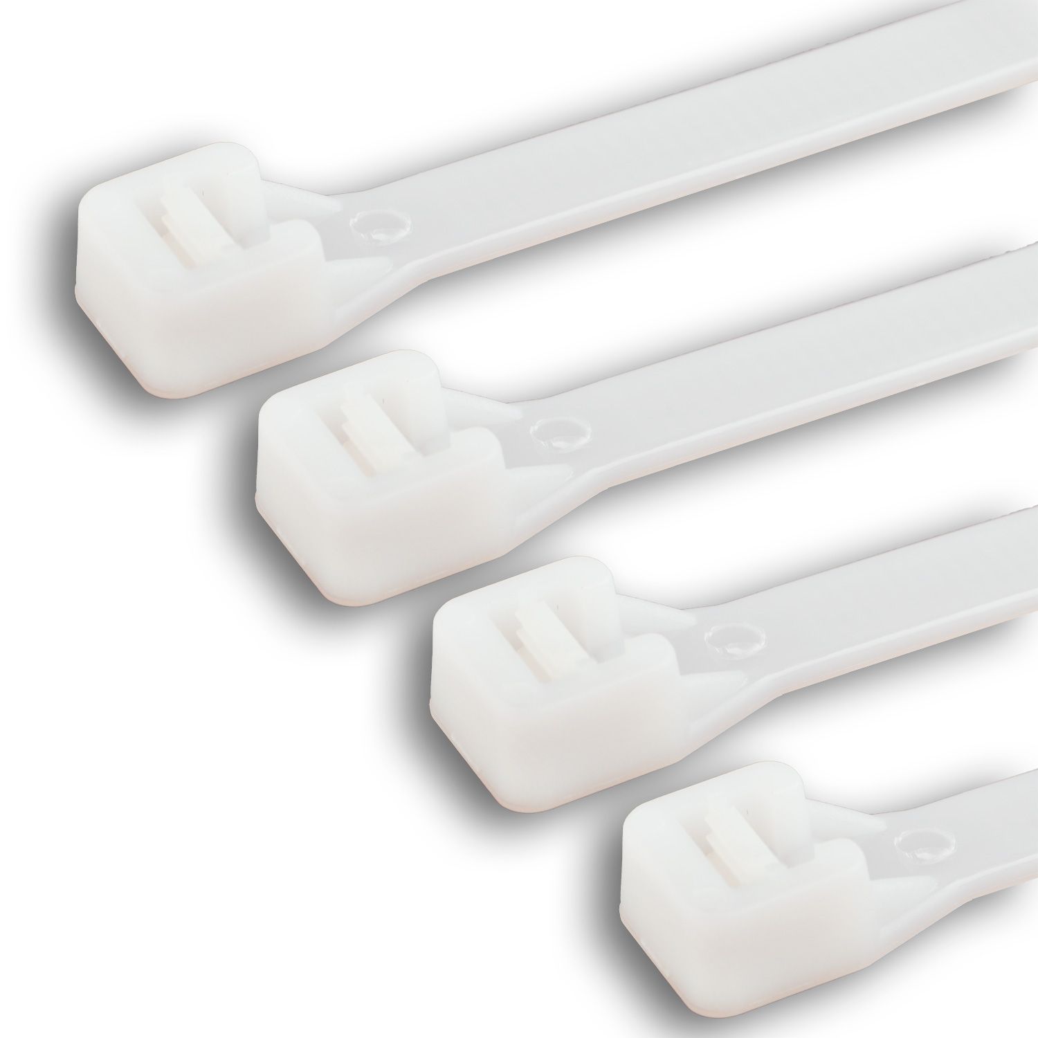 1000 Stueck Weiss Kunststoff-Kabelbinder Befestigung 60mm x 2mm GY 